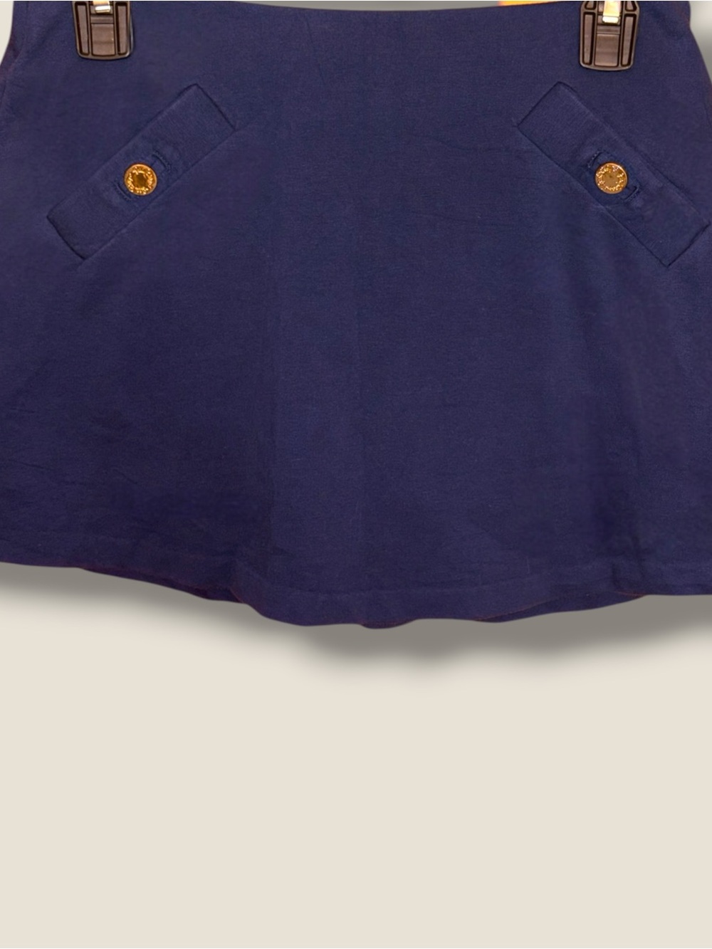 Lilly Pulitzer Navy Skort with Gold Button Accents